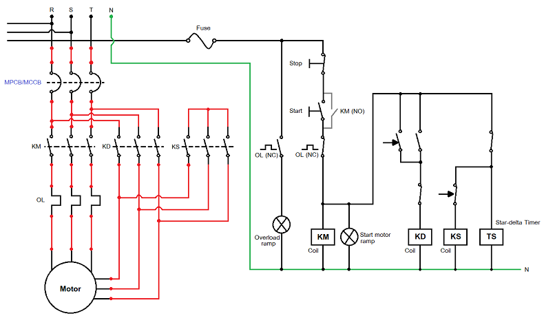 diagram star delta