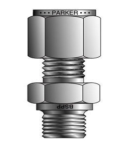 BSPP Male Connector For fractional tube Standard(1/8) 1/8