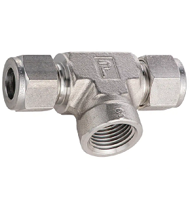 NPT Female Branch Tee For metric tube1/8 6mm