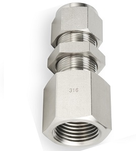 NPT Female Bulkhead Connector For fractional tube(1/8) 1/8