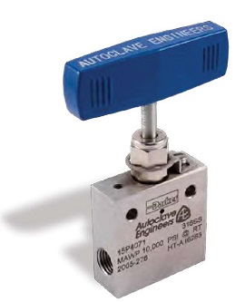 P (NPT) Series Needle Valve: Pressures to 15,000 psi (1034 bar)(1) 4 07 10P B