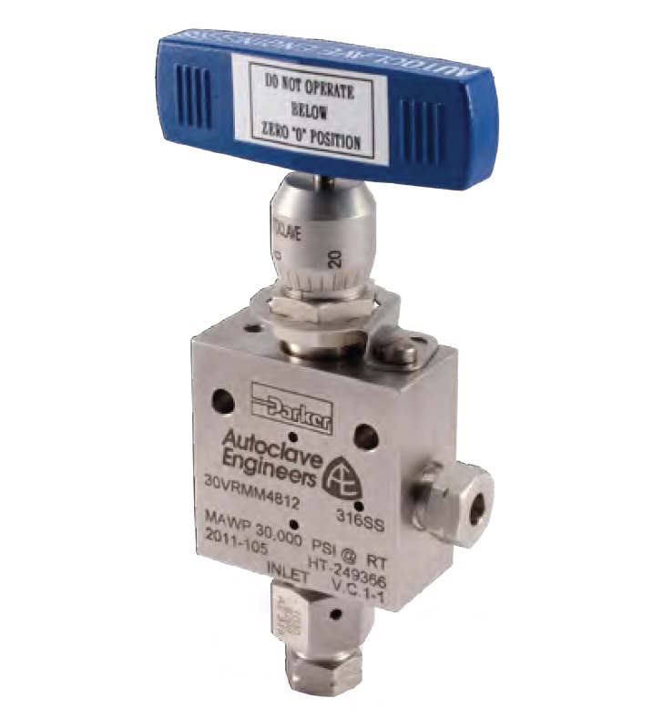  Control Needle Valve VRMM MicroMetering Series 60,000 psi (4140 bar) (2) 2 10VRMM TG