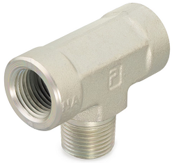 MMS Male Branch Tee NPTF (all three ends)0.78 1/8-27