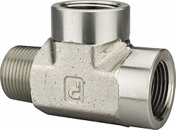 MRO Male Run Tee NPTF (all three ends)0.66 1/8-27