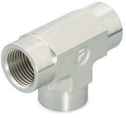 MMO444 Female BSPP Tee BSPP (all three ends)1/4-19 22.4