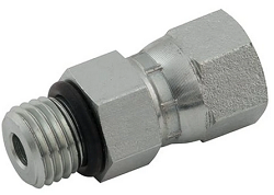 F65OX Swivel Straight Thread Connector 37° Swivel / SAE-ORB-7/16 - 20 1/4