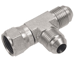 R6X Swivel Nut Run Tee 37° Flare / 37° Swivel / 37° Flare1/4