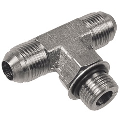 S5OX Straight Thread Branch Tee 37° Flare / 37° Flare / SAE-ORB1/4 7/16 - 20