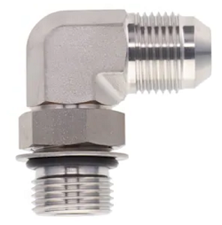 C5OXO Straight Thread Elbow 37° Flare / SAE-ORB1/4 7/16 - 20