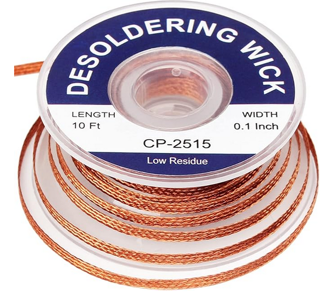 Lesnow solder wick braid 10ft Length