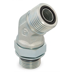 V87OMLO 45° Metric Straight Thread Elbow ORFS / ISO 61496  - 1/4 M12X1.5