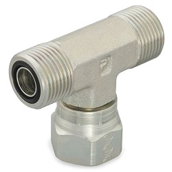 S6LO Swivel Nut Branch Tee ORFS / ORFS / ORFS Swivel1/4