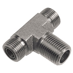 SLO Male Pipe Tee ORFS / ORFS / NPTF - SAE 5204251/4 1/4 - 18