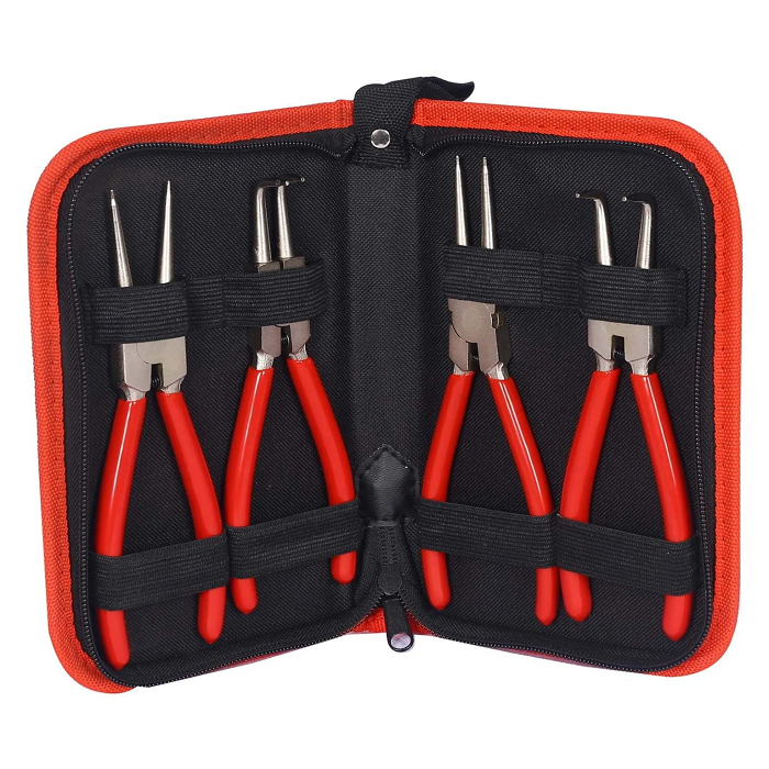 Set of 4 pliers for removing seger ringstool 1256