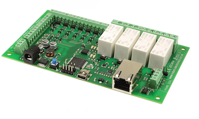 dS3484 - 4 x 16A ethernet relay - 2 x TTL level serial ports, 1 x RS485dS3484 - 4