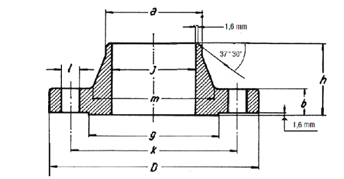 Welding neck flanges FLANGE A SALDARE